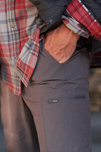 חולצת פלנל סטנדרטית של Huk גברים | כפתור ביצועים למטה, אפר רוטליד-וולקני, גדול